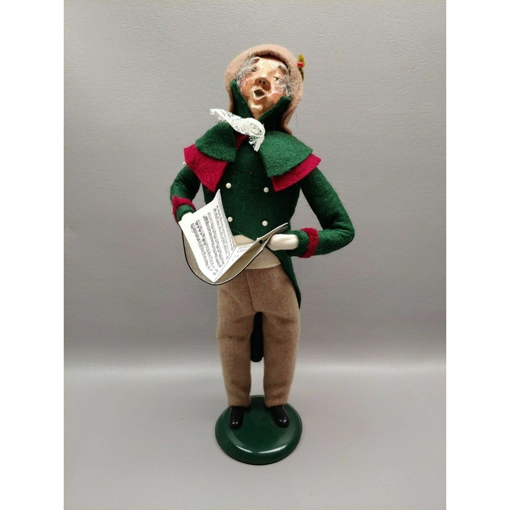 Byers Choice Caroler 1994 man caroling with music book
